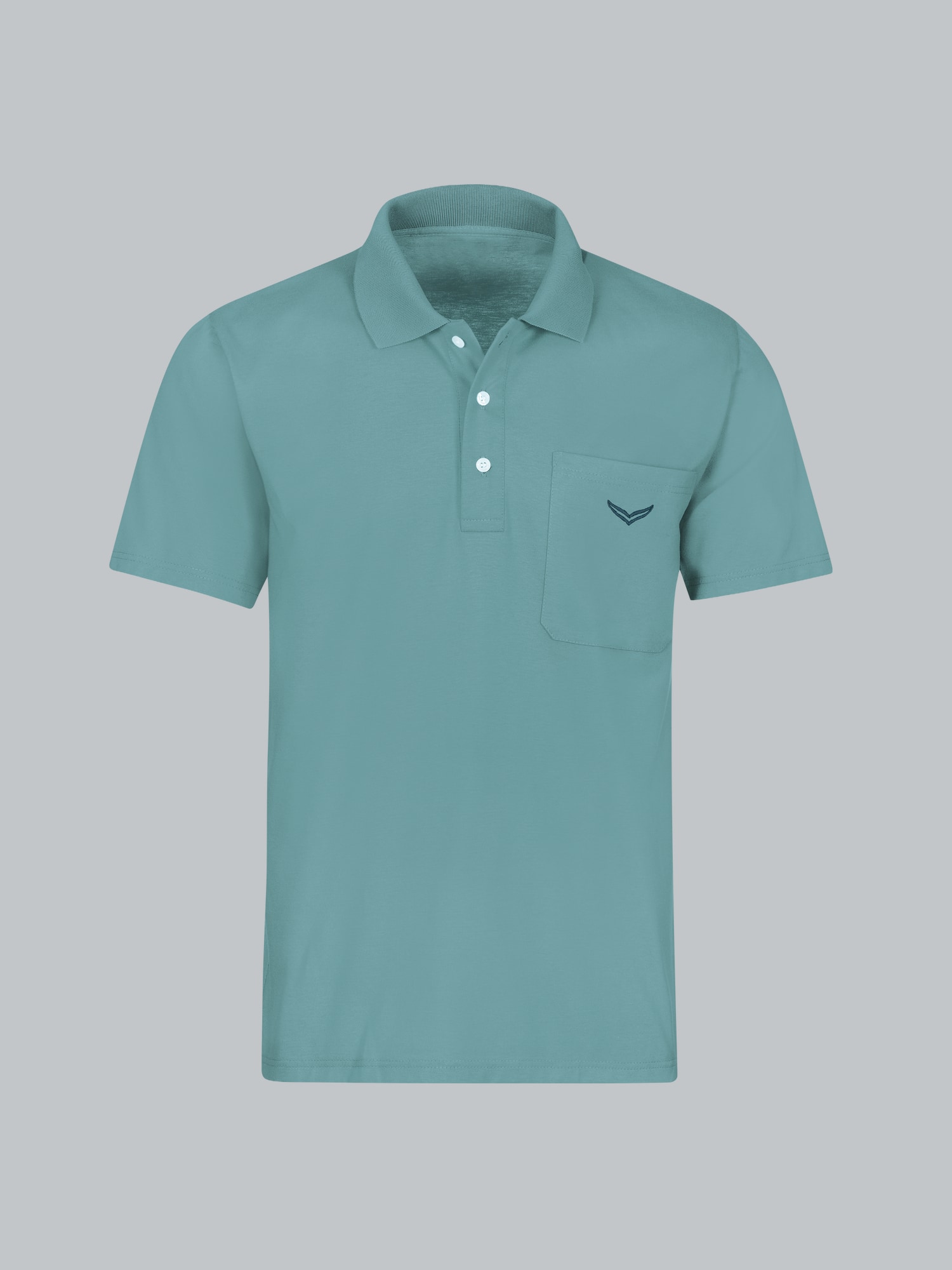Poloshirt aus Single-Jersey Seegras