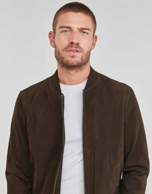 Selected - SLHARCHIVE BOMBER SUEDE JKT NOOS - Marron