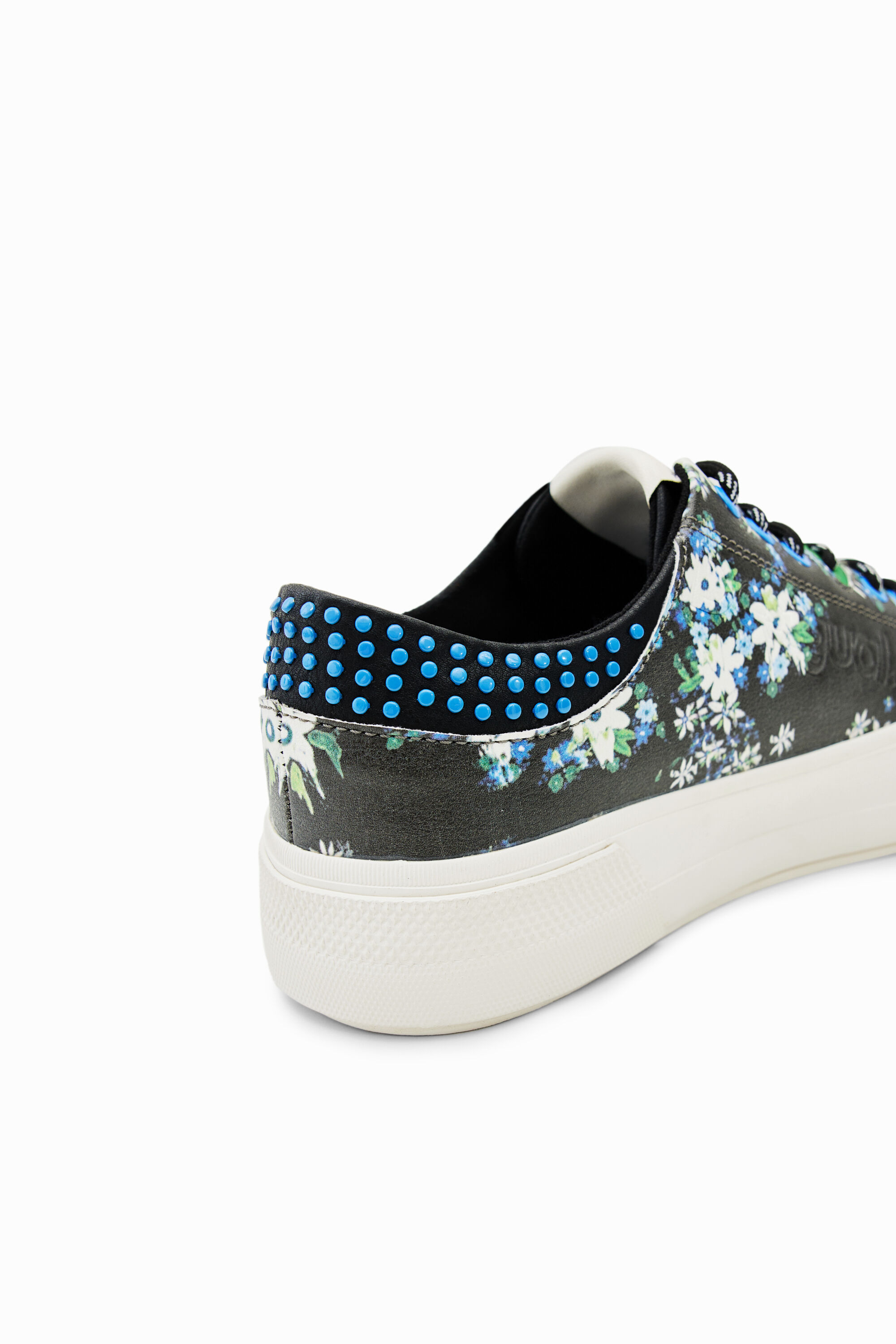 Baskets plateforme fleurs