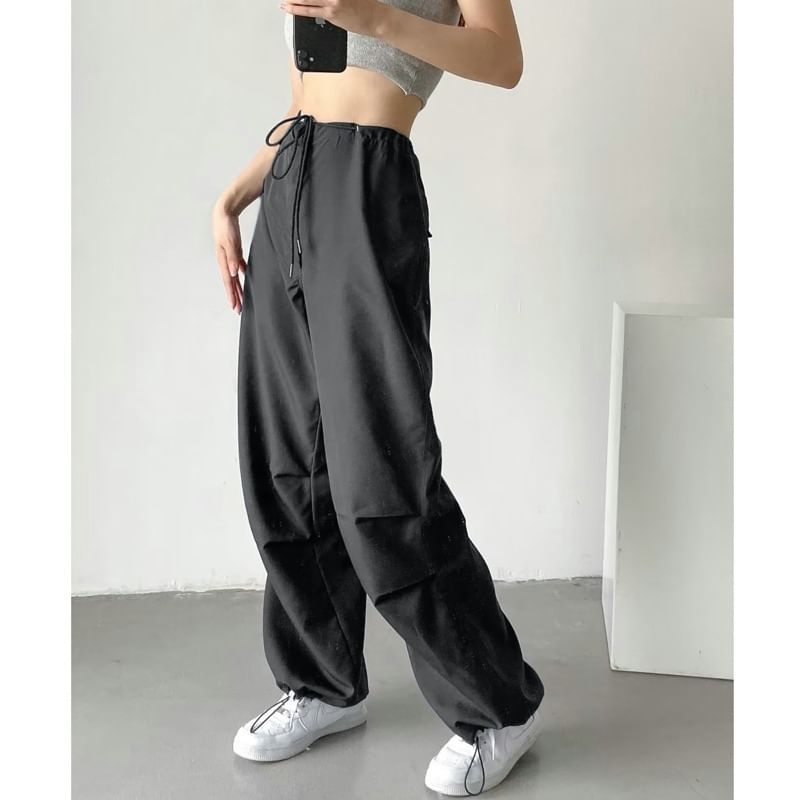 Alfie - Hoge taille effen harembroek