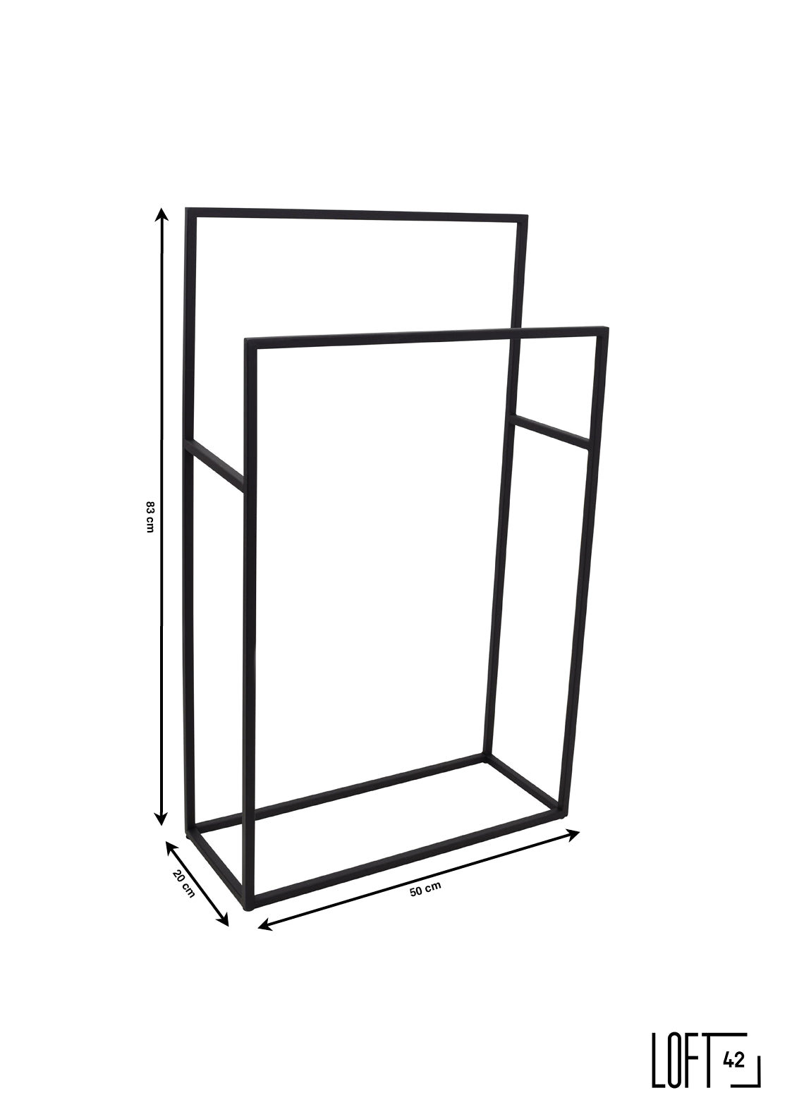 LOFT42 Firm Handdoekenrek â 2 roedes - Zwart - Metaal