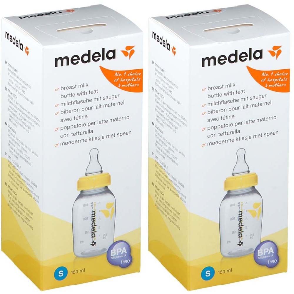 Medela Muttermilchflasche 150ml mit Medela Silikonsauger S