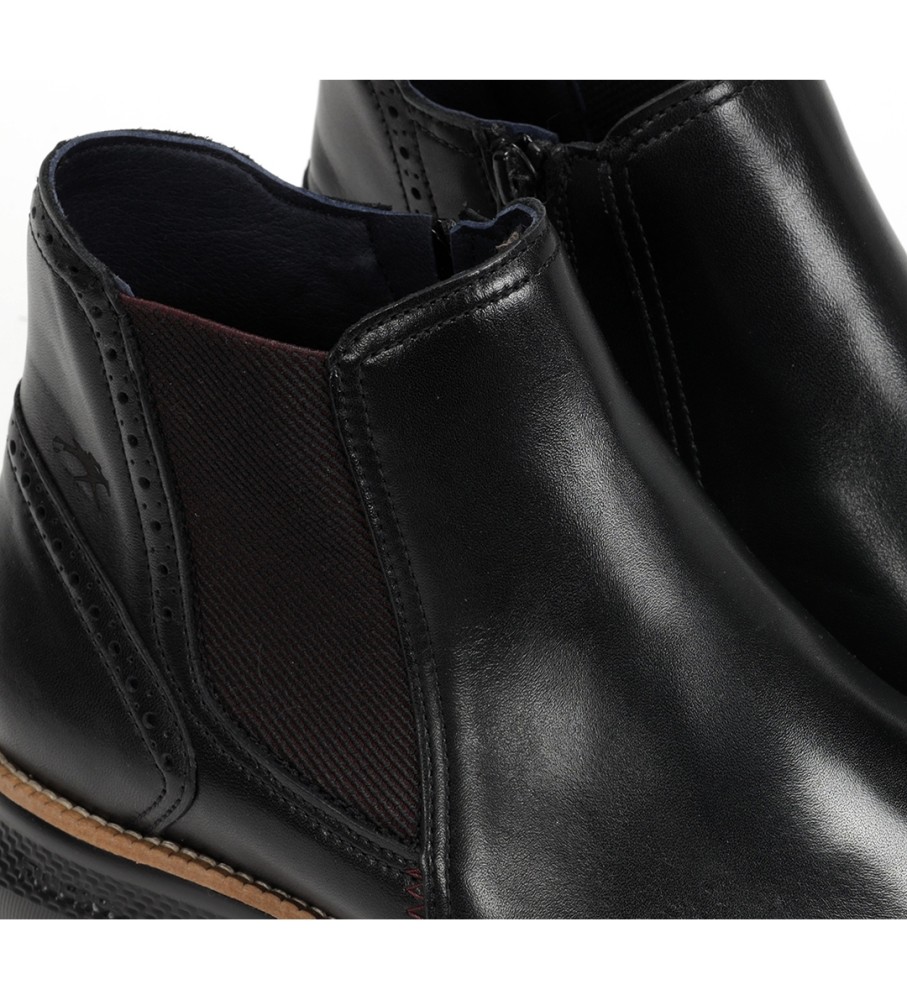Botas Fluchos WillianF1354 em couro preto