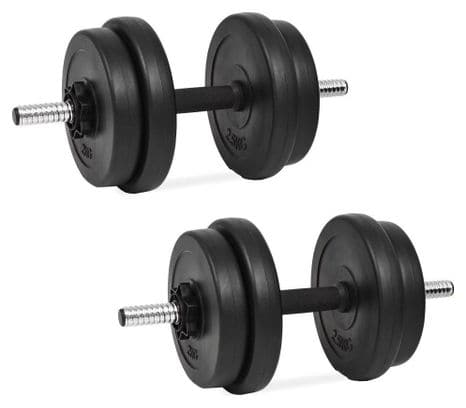 Haltères 14 pièces 20 kg poids barres disques fitness musculation biceps 02_0000737