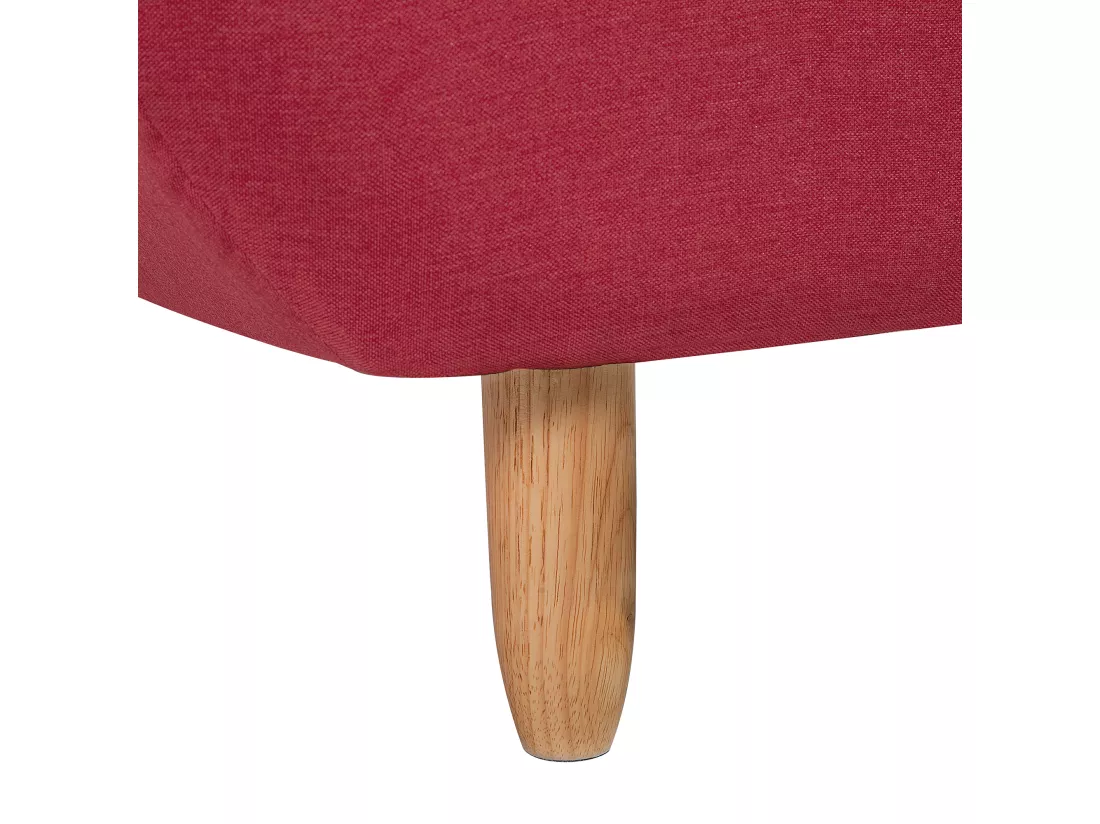 Canapé convertible 3 places en tissu rouge ALSTEN