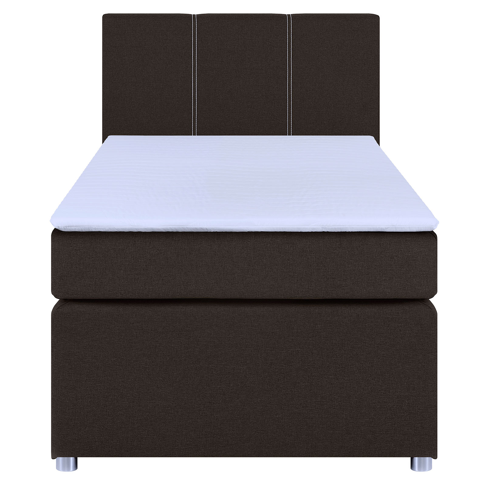 Boxspringbett - braun - H3 - Bonell-Federkern - 90x200 cm