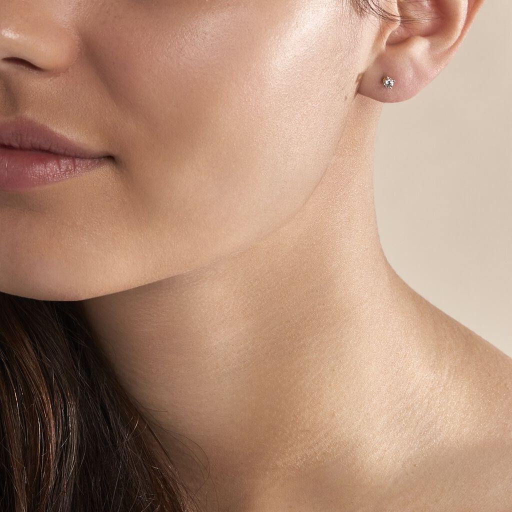 Boucles D'oreilles Puces Aphrodite Or Jaune Diamant