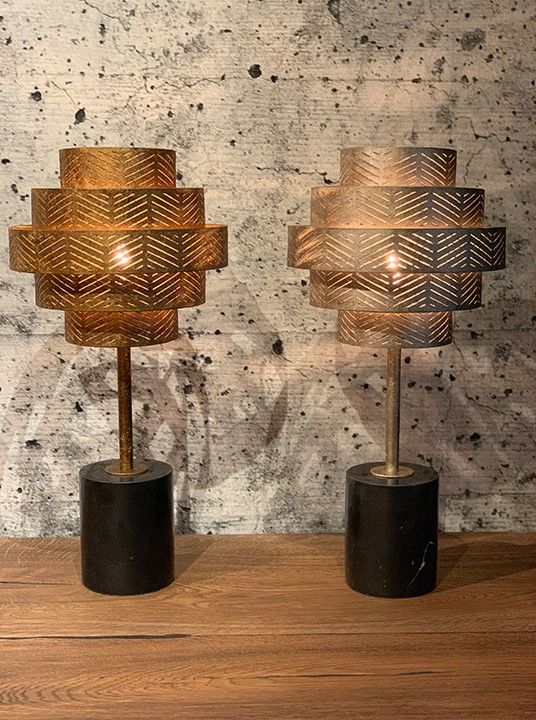Tafellamp LB031/1TLbr Vegas  | Leclercq & Bouwman⌀24  x H48 cm