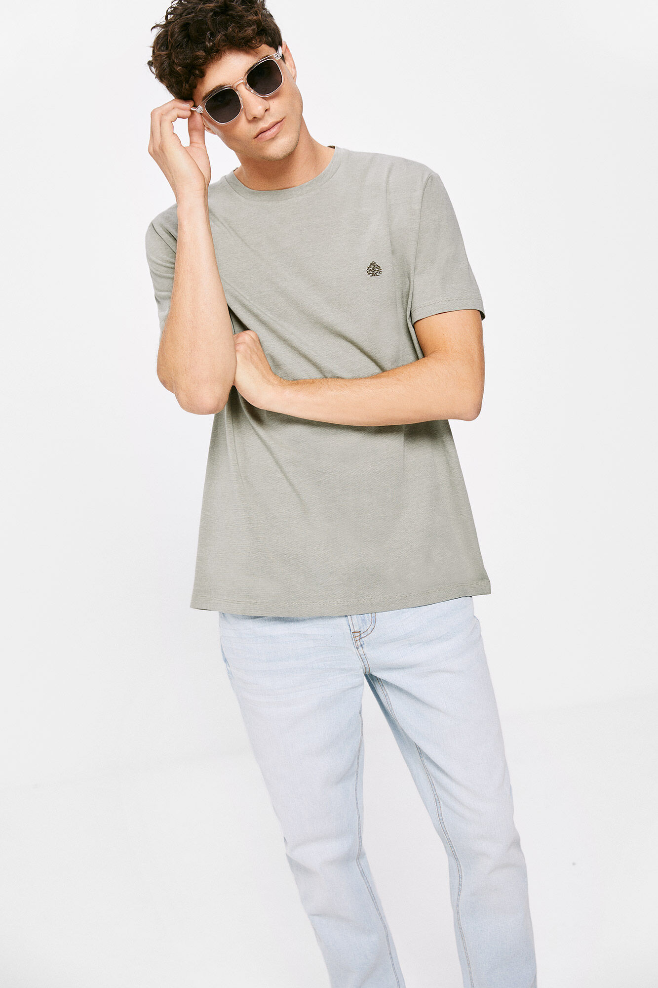 Camiseta Microstripe - Cáqui Escuro