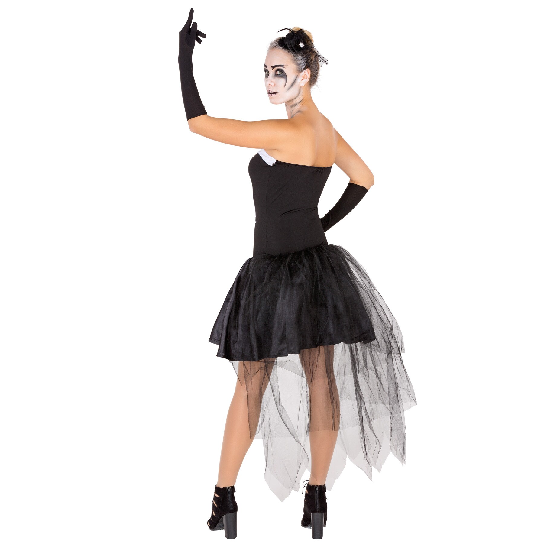 tectake® Frauenkostüm sexy Skelett Lady