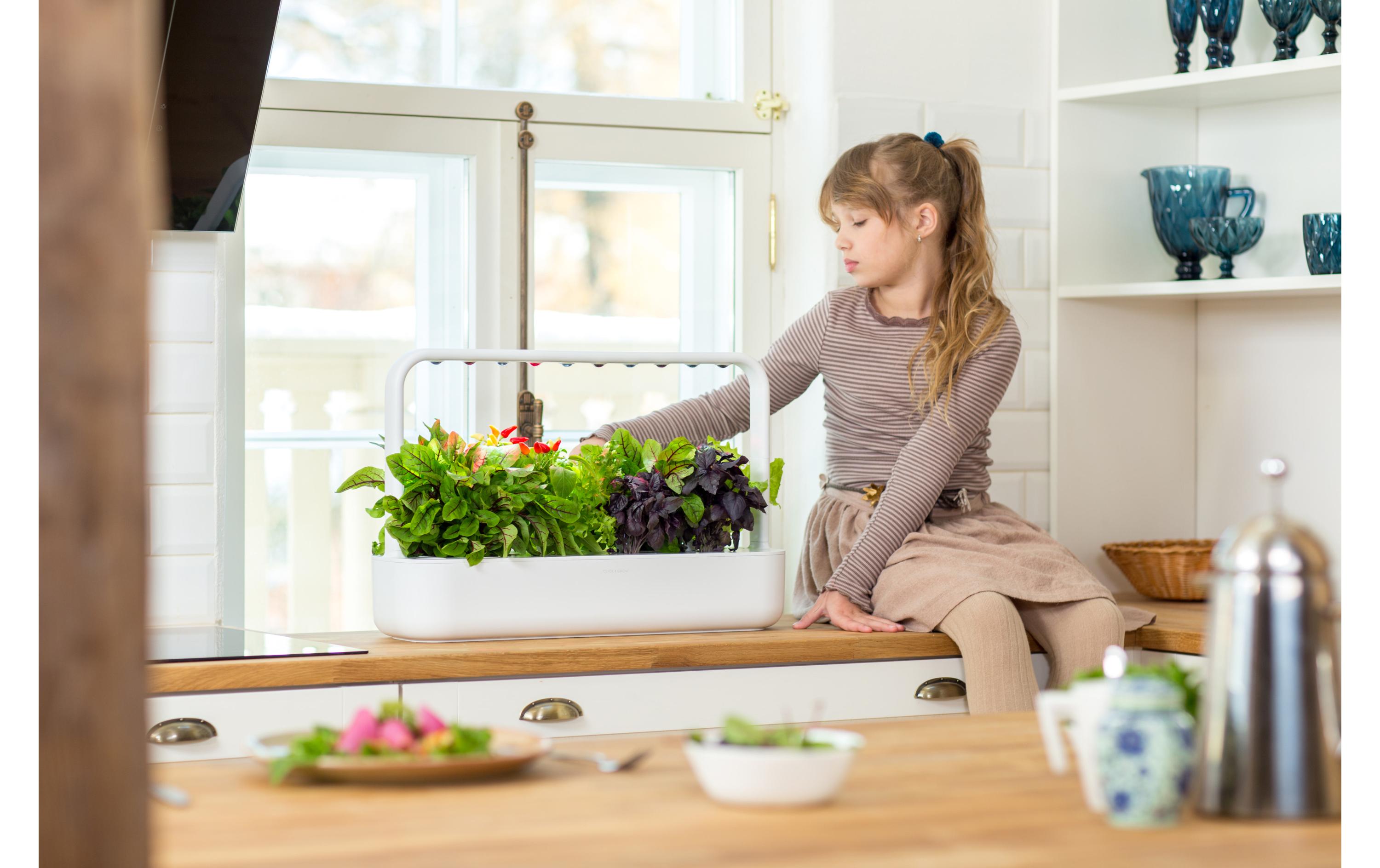 Kräutertopf Smart Garden 9 Weiss<br>Intelligentes Pflanzengefäss