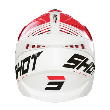 Casque cross Shot LITE FURY - WHITE RED GLOSSY 2022 - Blanc / Rouge