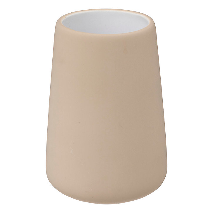 Gobelet salle de bains coloris lin, diam. 8,3 cm x H.11,8 cm