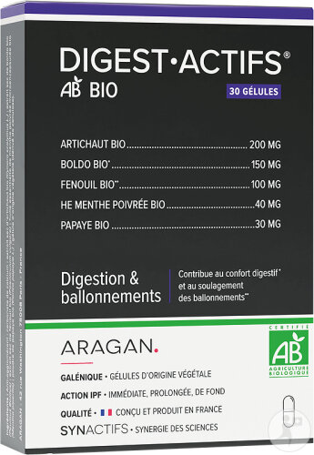 Aragan Synactifs Digestactifs Bio Digestion Et Ballonnements Extraits De Fenouil 30 Gélules