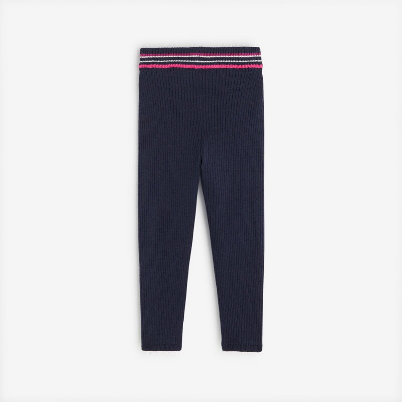 Legging bleu marine bébé fille en tricot Catimini Bleu