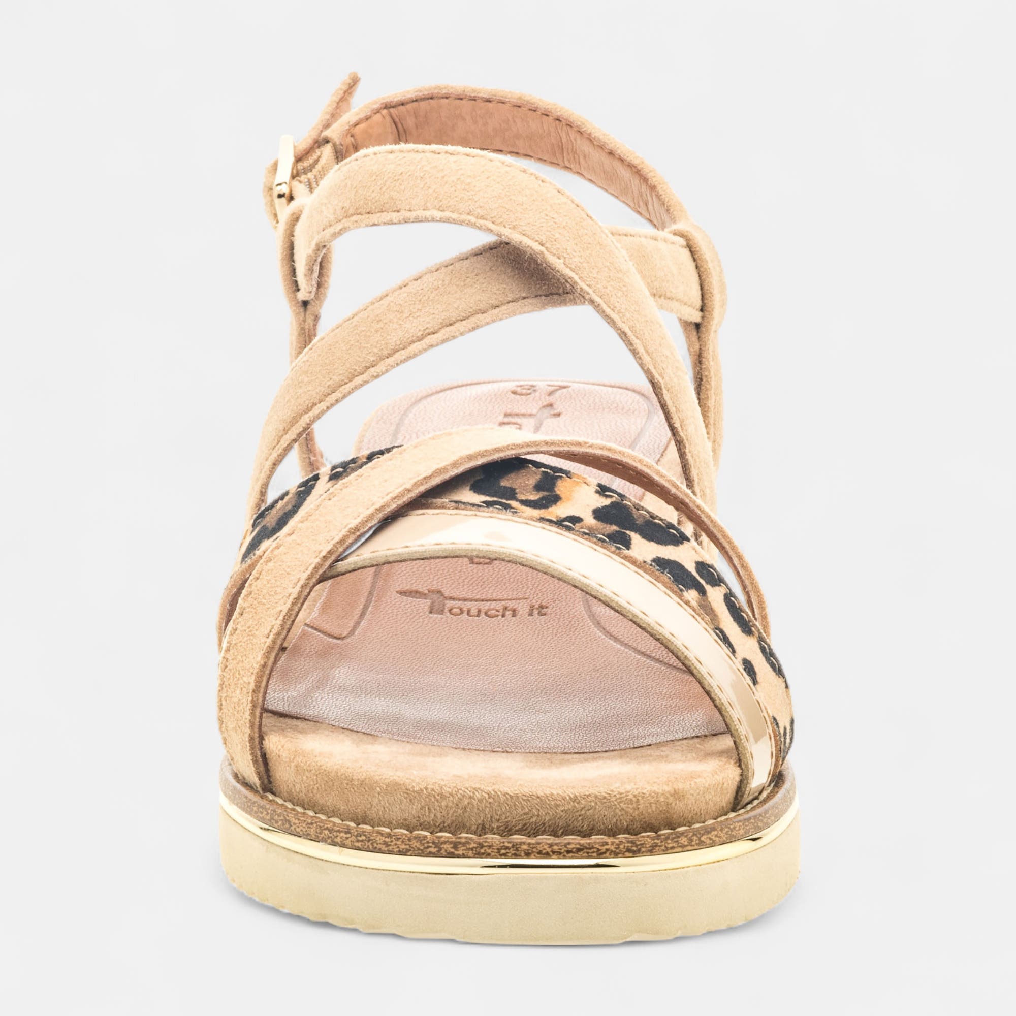 Sandales Femme en cuir beige