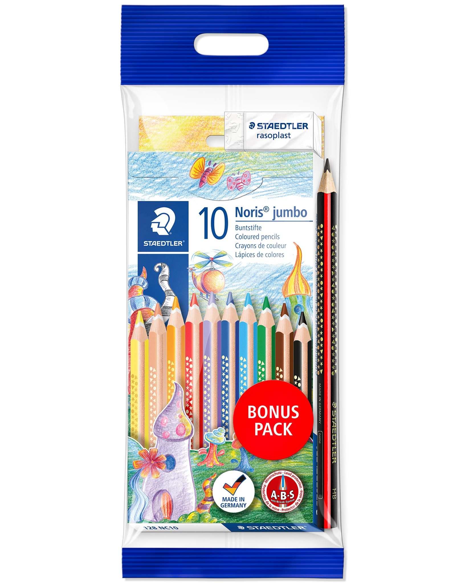 61 SET7 Farbstifte Noris® jumbo mit Radierer