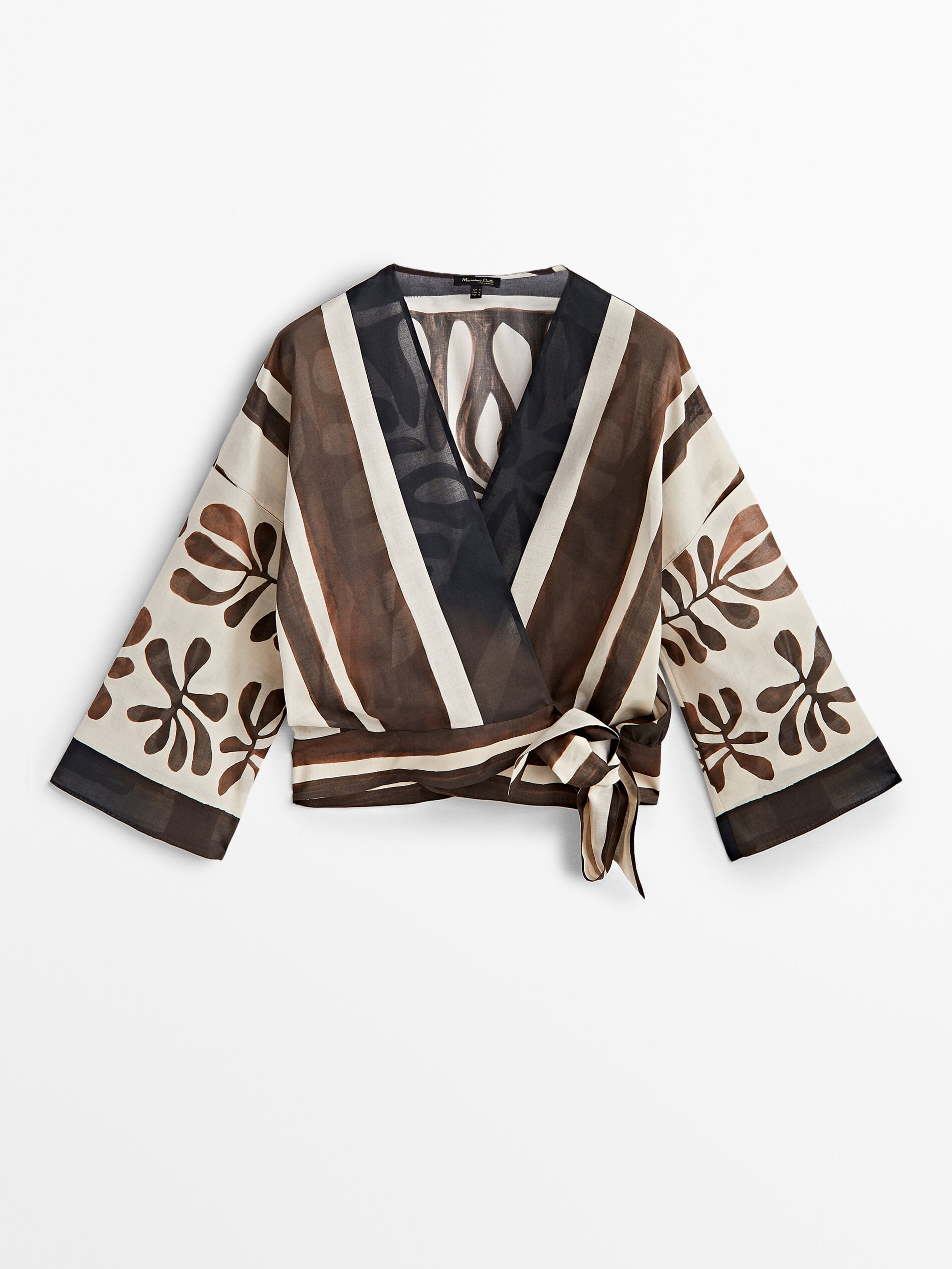Camisa envelope estampada - MARROM