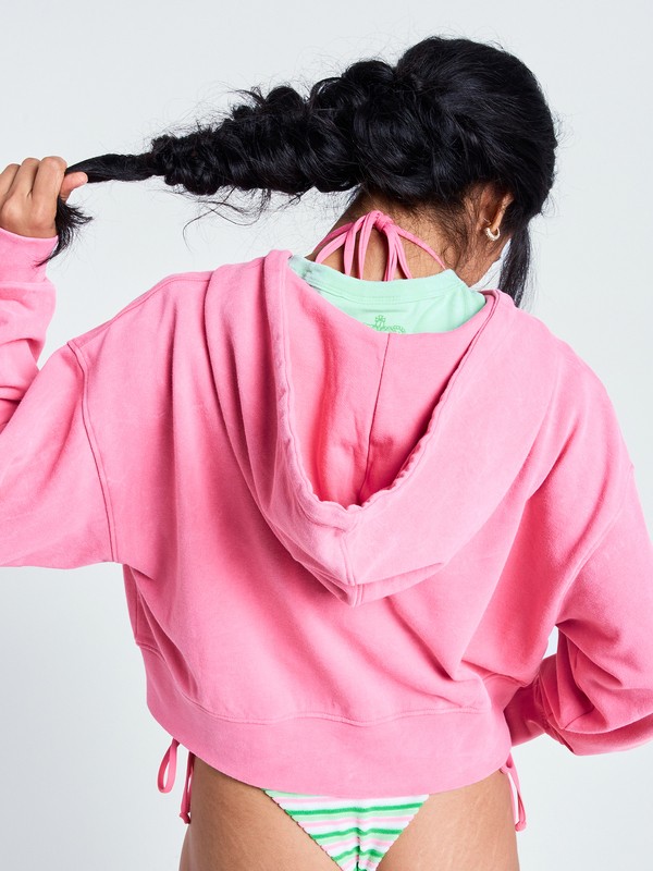 Roxy X Juicy Couture Sweat à capuche zippé Rose Femme