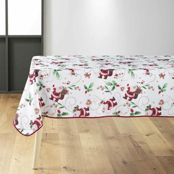 NAPPE RECTANGLE 150X240CM POLYESTER IMPRIME PERE NOEL