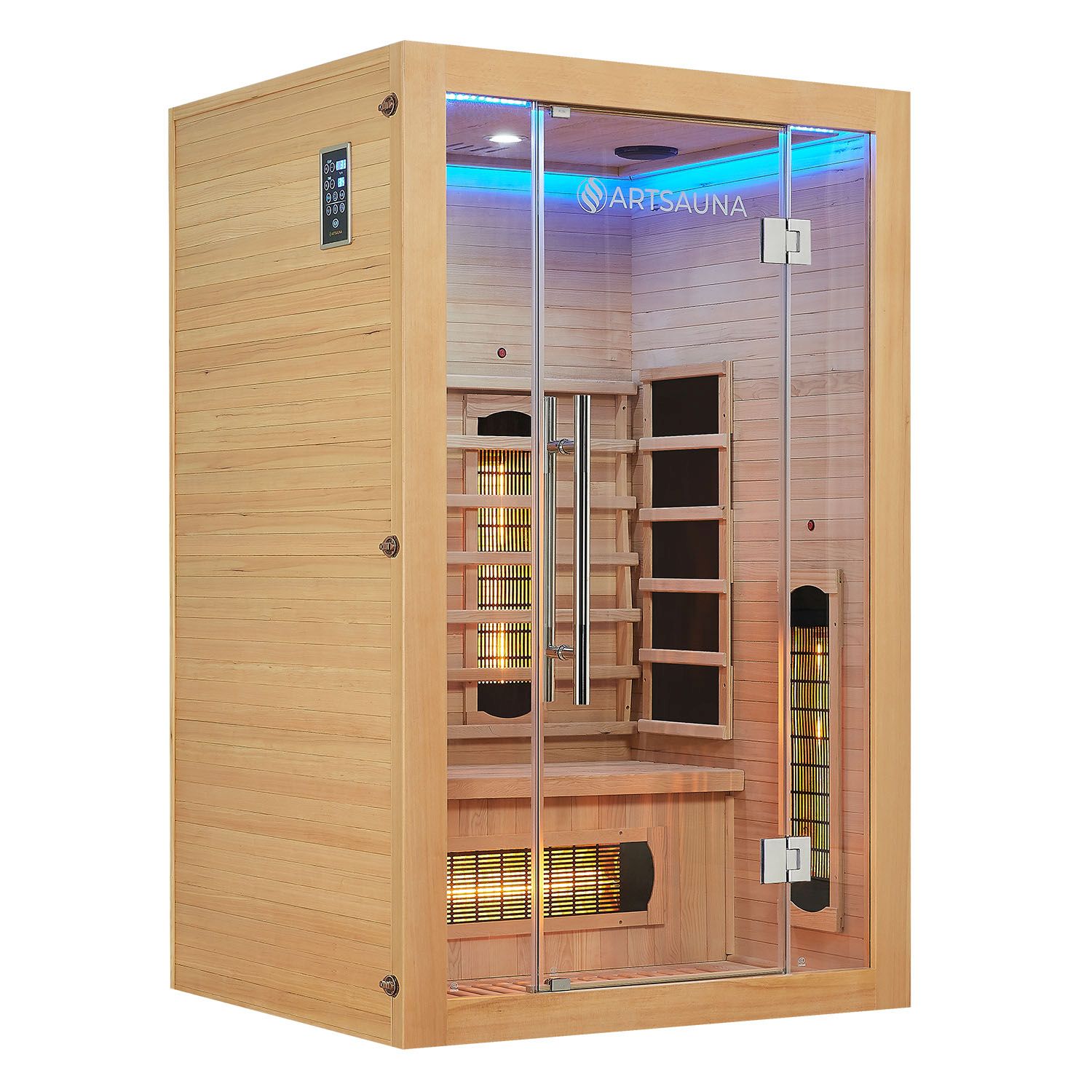 Artsauna Infrarotkabine Kiruna120 Dual Technologie – 5 Vollspektrumstrahler & 3 Flächenstrahler
