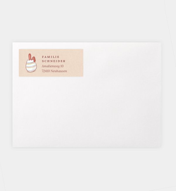 Absenderaufkleber Sweet Egg, Absenderaufkleber (70 x 30mm)