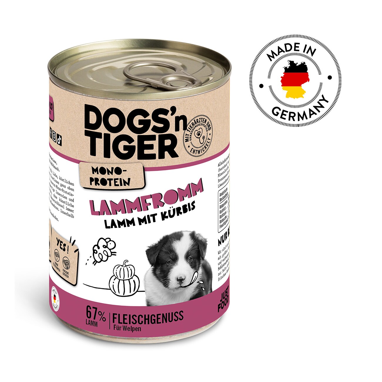 Dogs'n Tiger Lammfromm Lamm & Kürbis 6x400 g