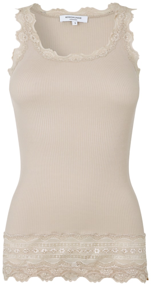 rosemunde Tanktop »Benita Silk Top Camisole«, Vintage-Spitze am Ausschnitt, feminin, Rundhalsausschnitt, Seidenmix