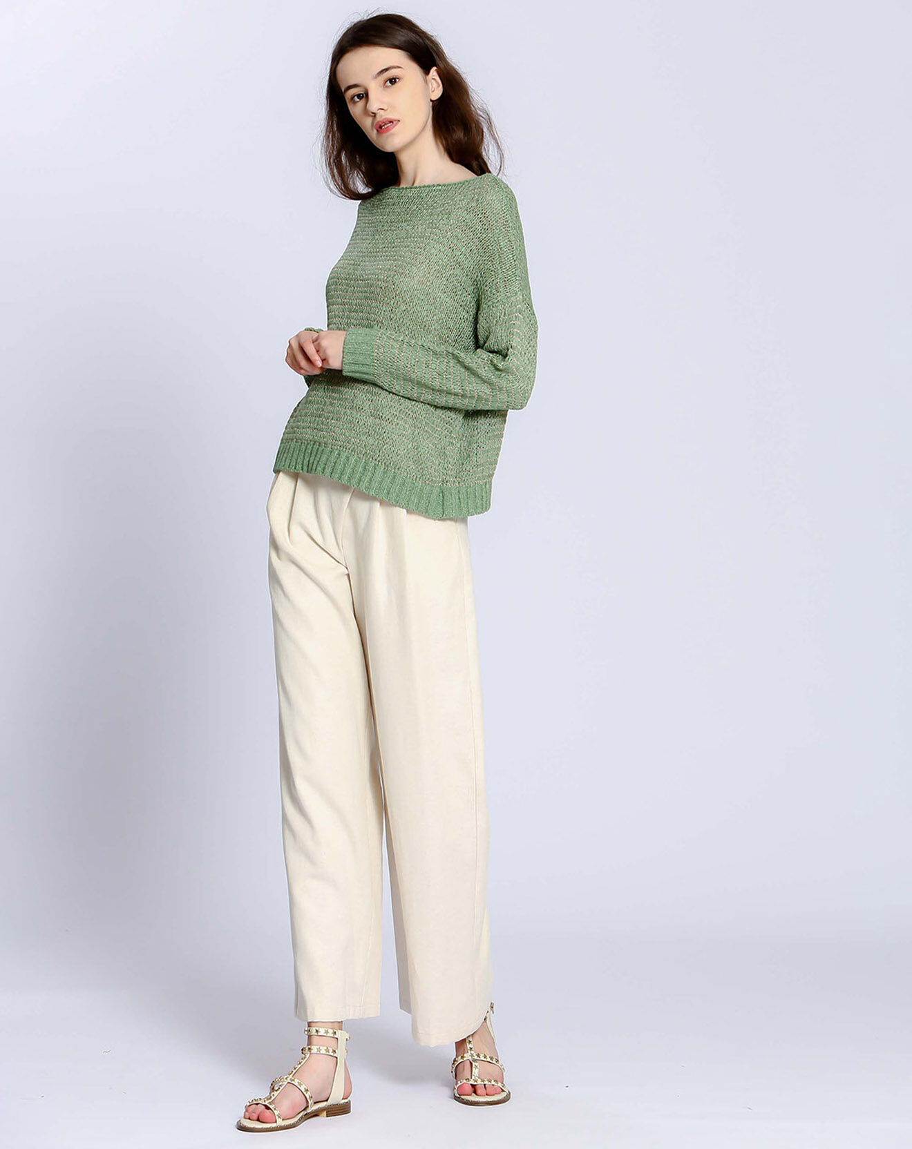 See u Soon Pantalon en Lin mélangé Elena blanc
