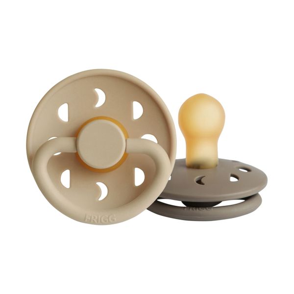 FRIGG Moon Fopspeen Cream / Sage 0-6 Mnd 2 Stuks