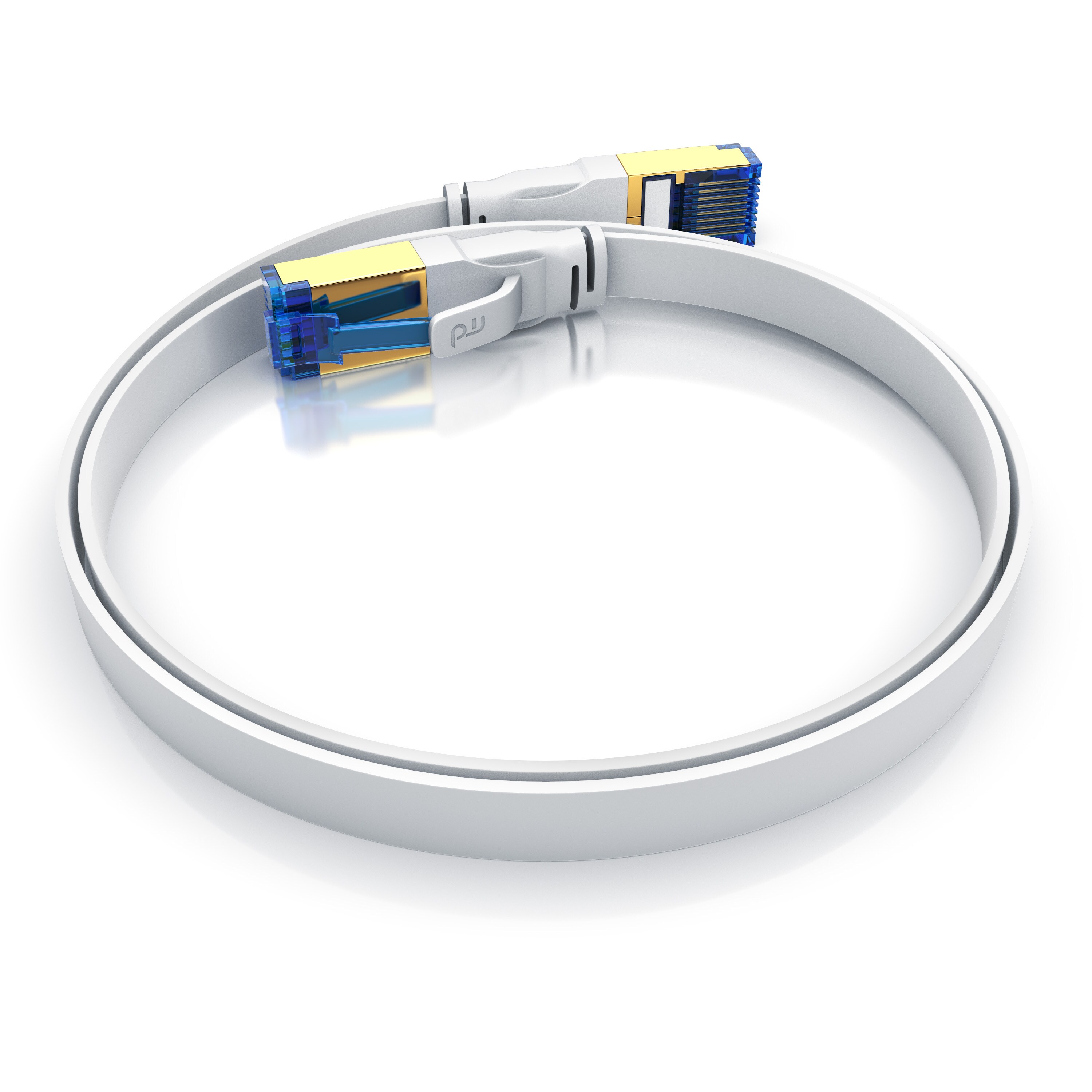 Primewire Flachbandpatchkabel CAT 8 - Gigabit Ethernet LAN Kabel - 40 Gbit/s - S/FTP PIMF Schirmung - Netzwerkkabel - 0,5m