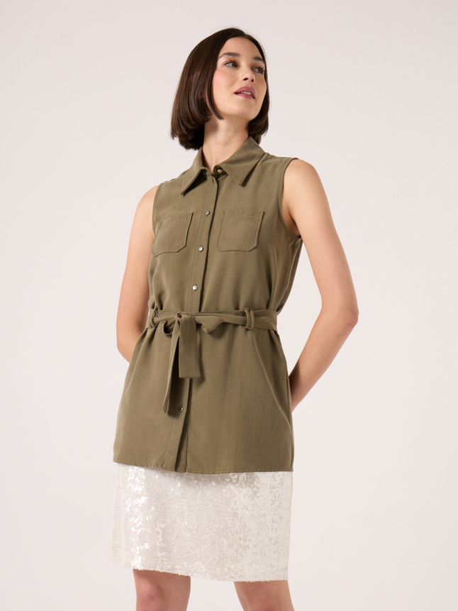 Chemise sans manche upcyclée
