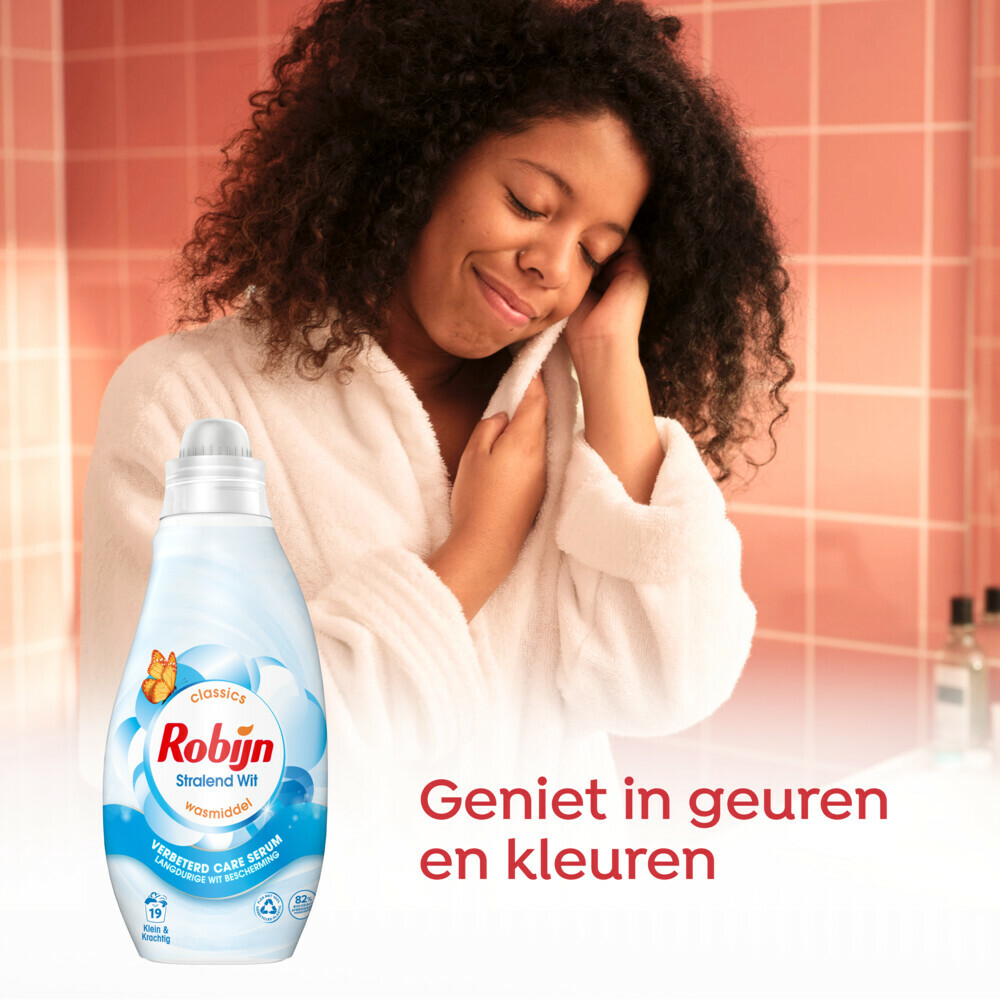 Robijn Klein & Krachtig Wasmiddel Stralend Wit 19 Wasbeurten665 ml
