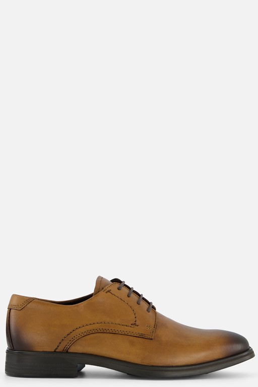 Ecco Melbourne veterschoenen cognac Leer