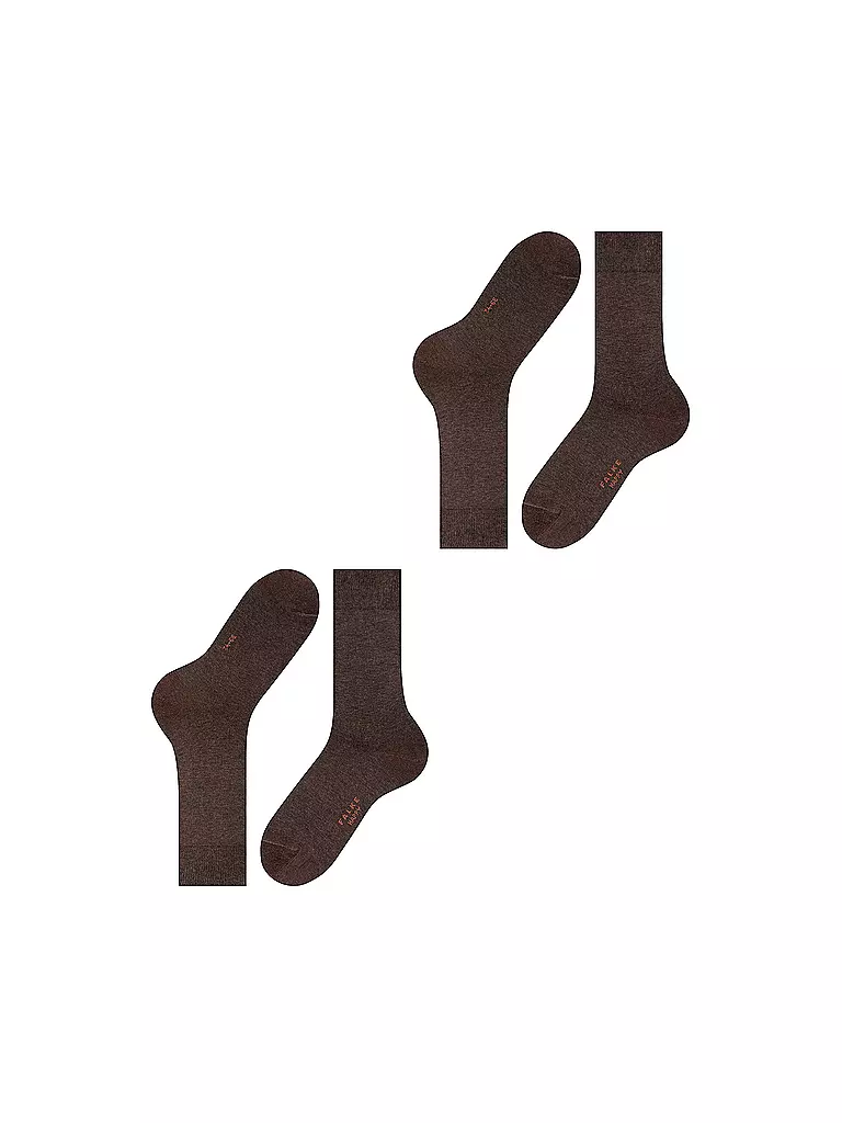 FALKE Socken 2er Pkg HAPPY dark brown braun