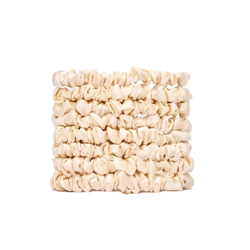 Small Satin Scrunchies Nude