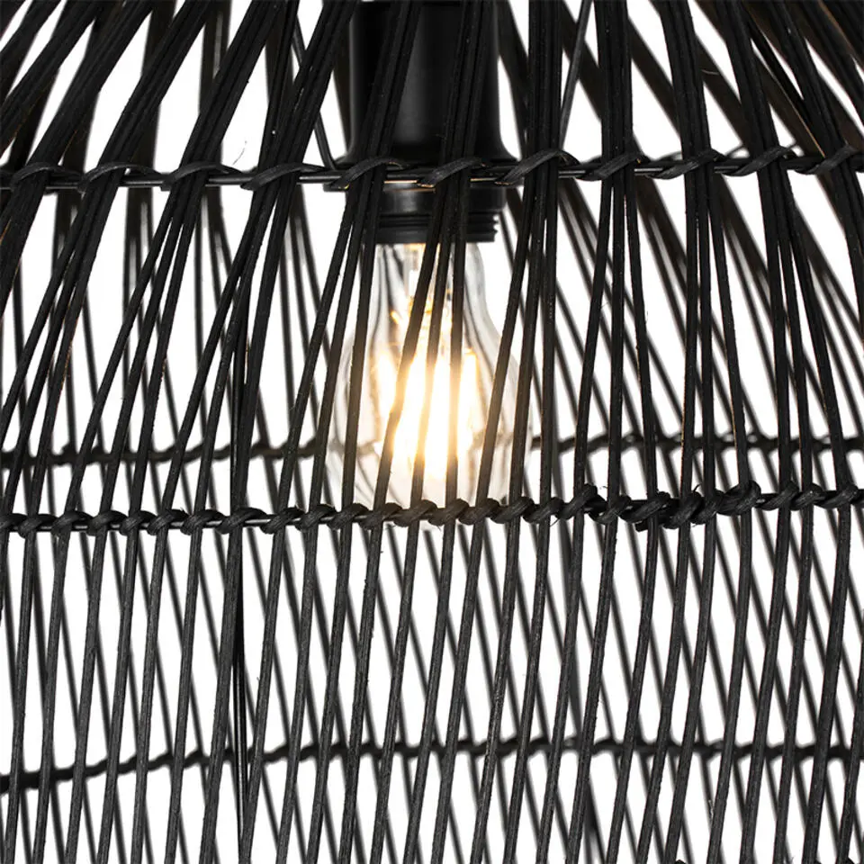 Qazqa vloerlampen sam zwart e27