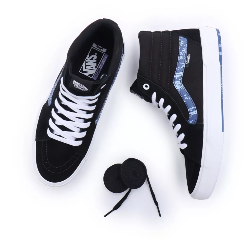 Vans BMX Sk8-Hi Marble Black White Blue 7.5 US / 40 EU