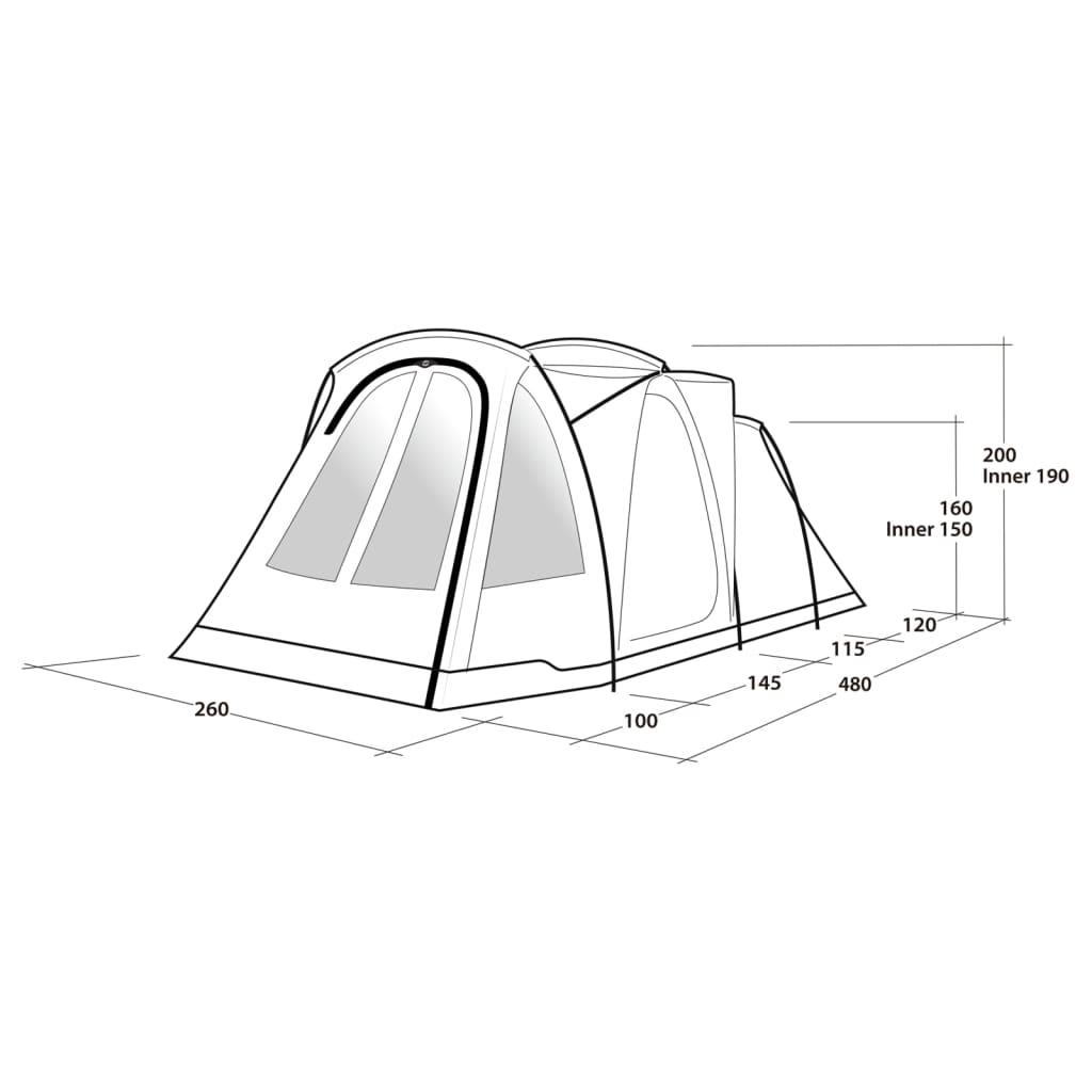 Tenda de acampamento Outwell 480 x 260 x 200 cm