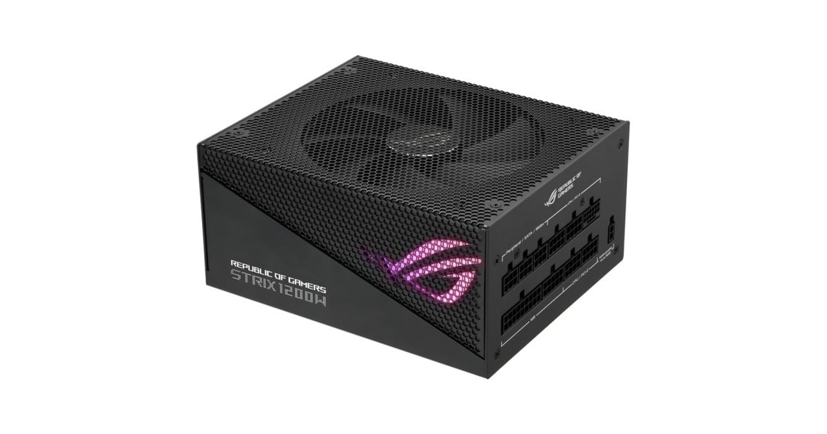 ASUSROG STRIX Gold Aura Edition modulaire 1200 watt voeding   (Zwart, 1x 12VHPWR, 4x PCIe)