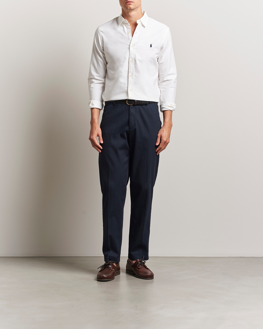 Polo Ralph Lauren Slim Fit Garment Dyed Oxford Shirt White