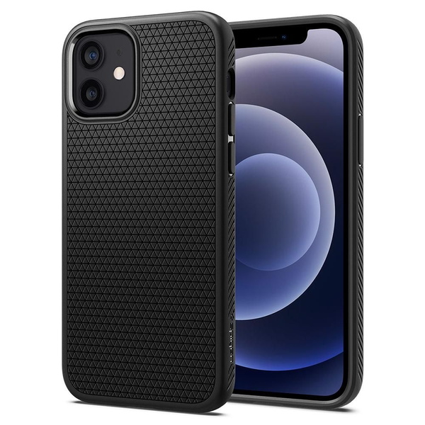 iPhone 12 / iPhone 12 Pro Liquid Air Case Gummi Hülle (ACS01701) - Schwarz (Matt)