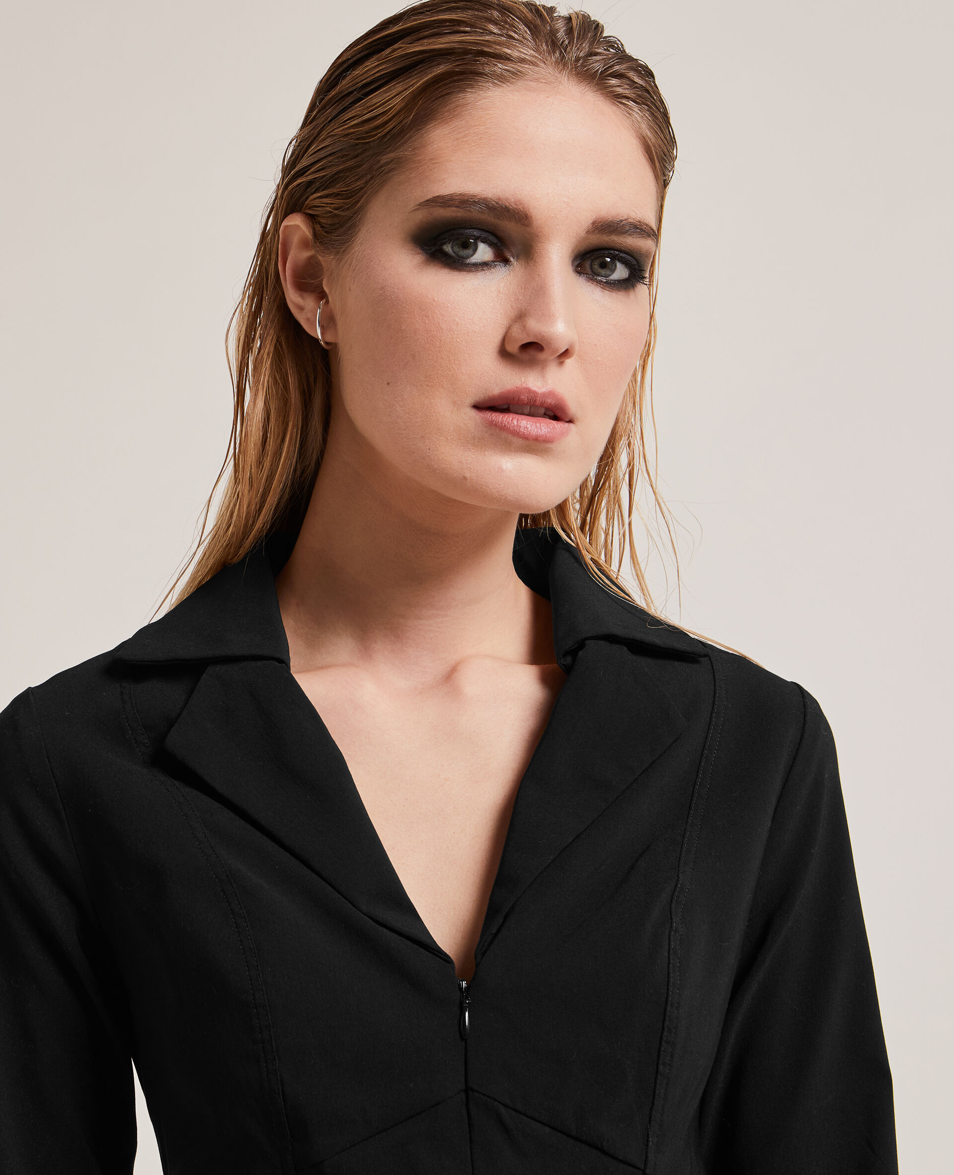 Robe zippée - Noir