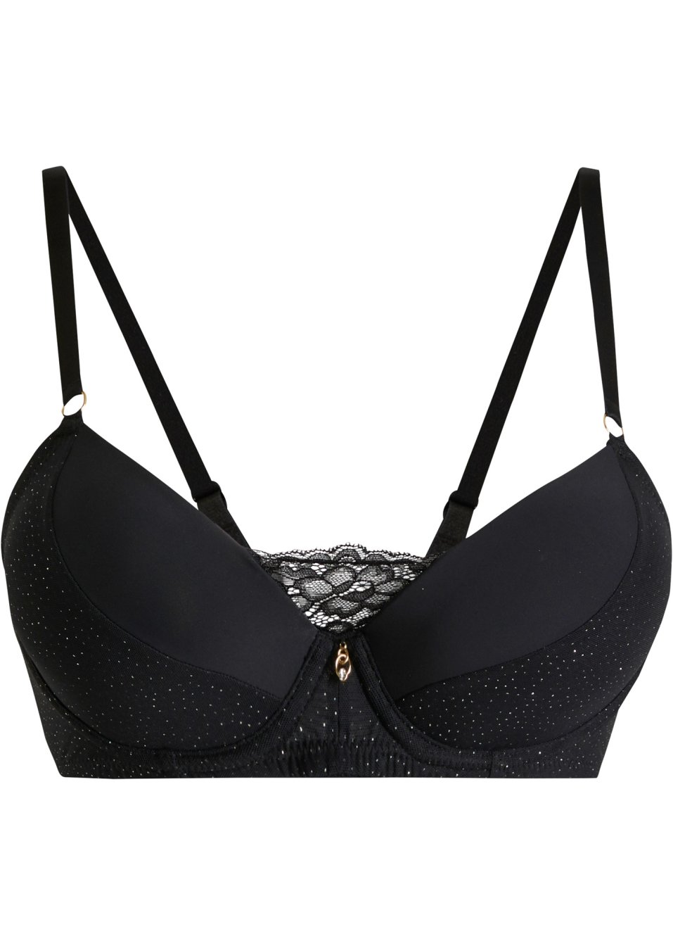 Soutien-gorge à coques et armatures avec mesh brillant avec polyamide recyclé