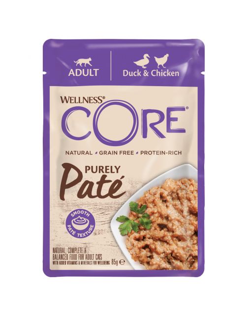 Wellness Core Purely Pate - Kattenvoer - Eend Kip 85 g