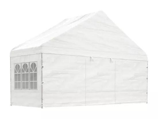 Belvédère avec toit blanc 17,84x5,88x3,75 m polyéthylène