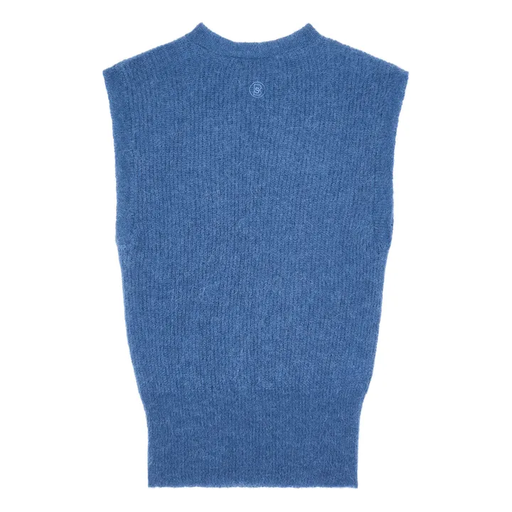 SMALLABLE BASICS Pull Femme Sans Manches Alpaga | Océan