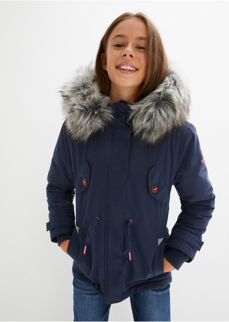 Parka hiver fille avec col synthétique