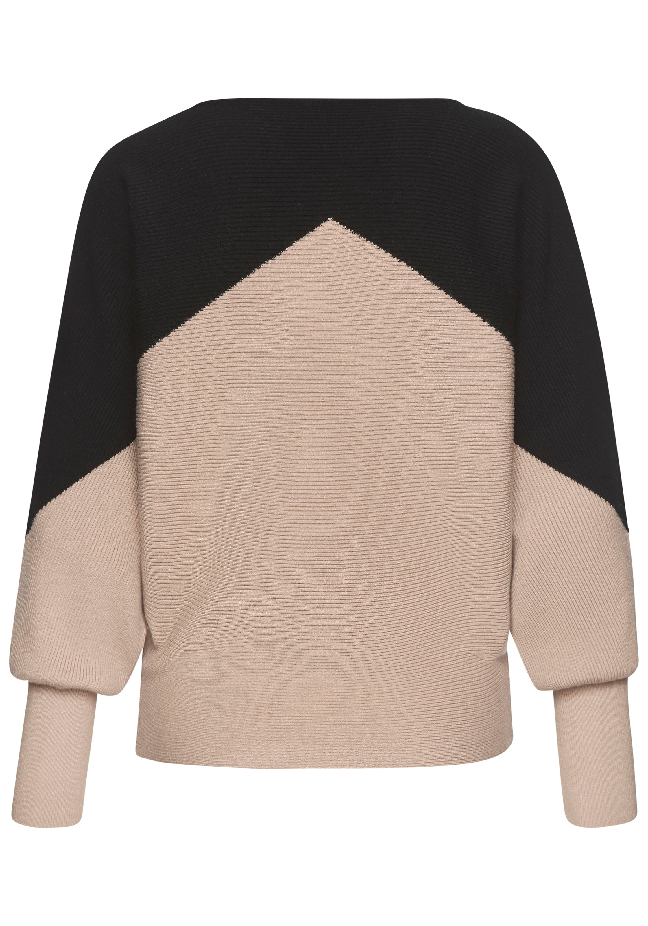 LASCANA Strickpullover , mit Colorblock-Optik Fledermausärmel, modisch