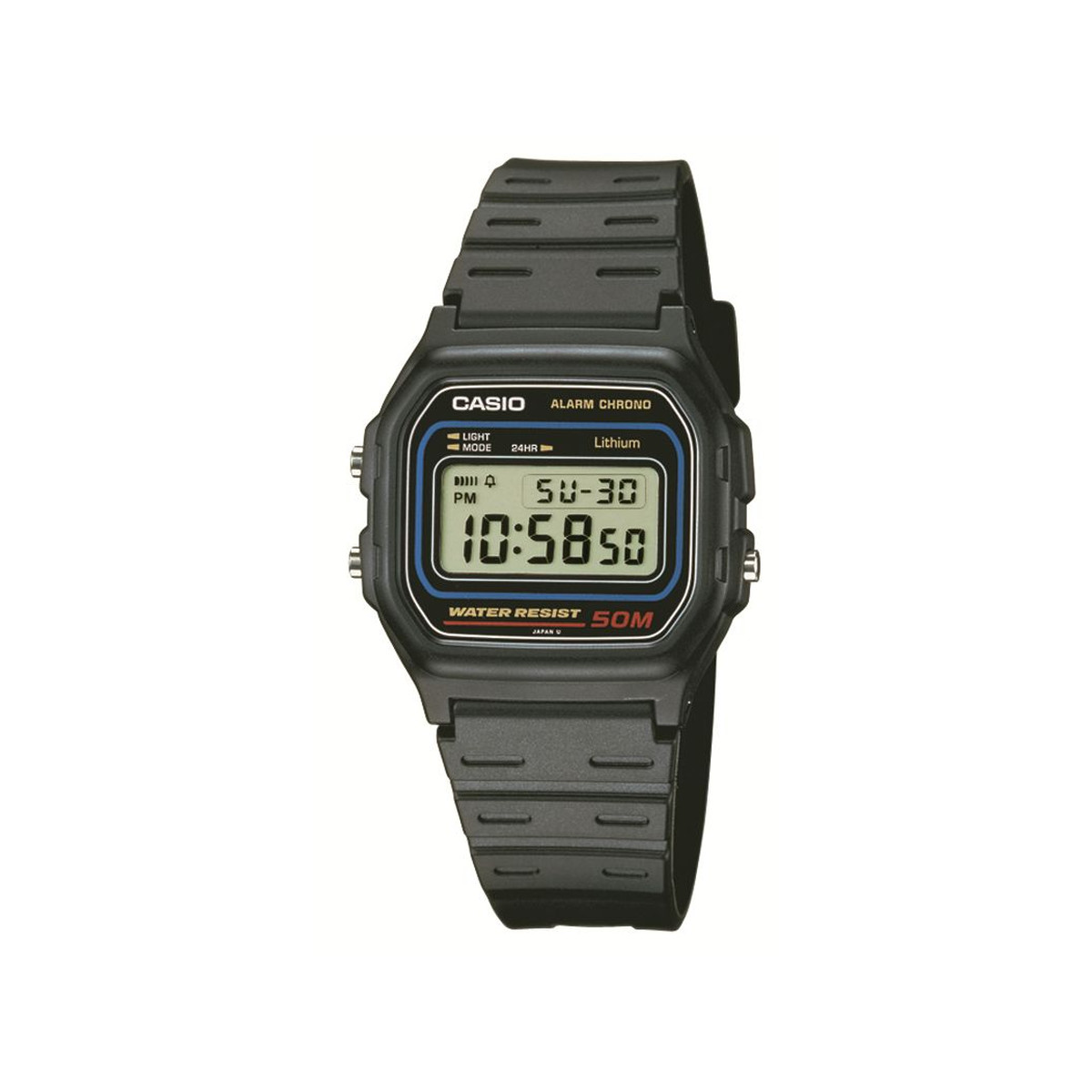 Montre CASIO VINTAGE homme bracelet résine noir